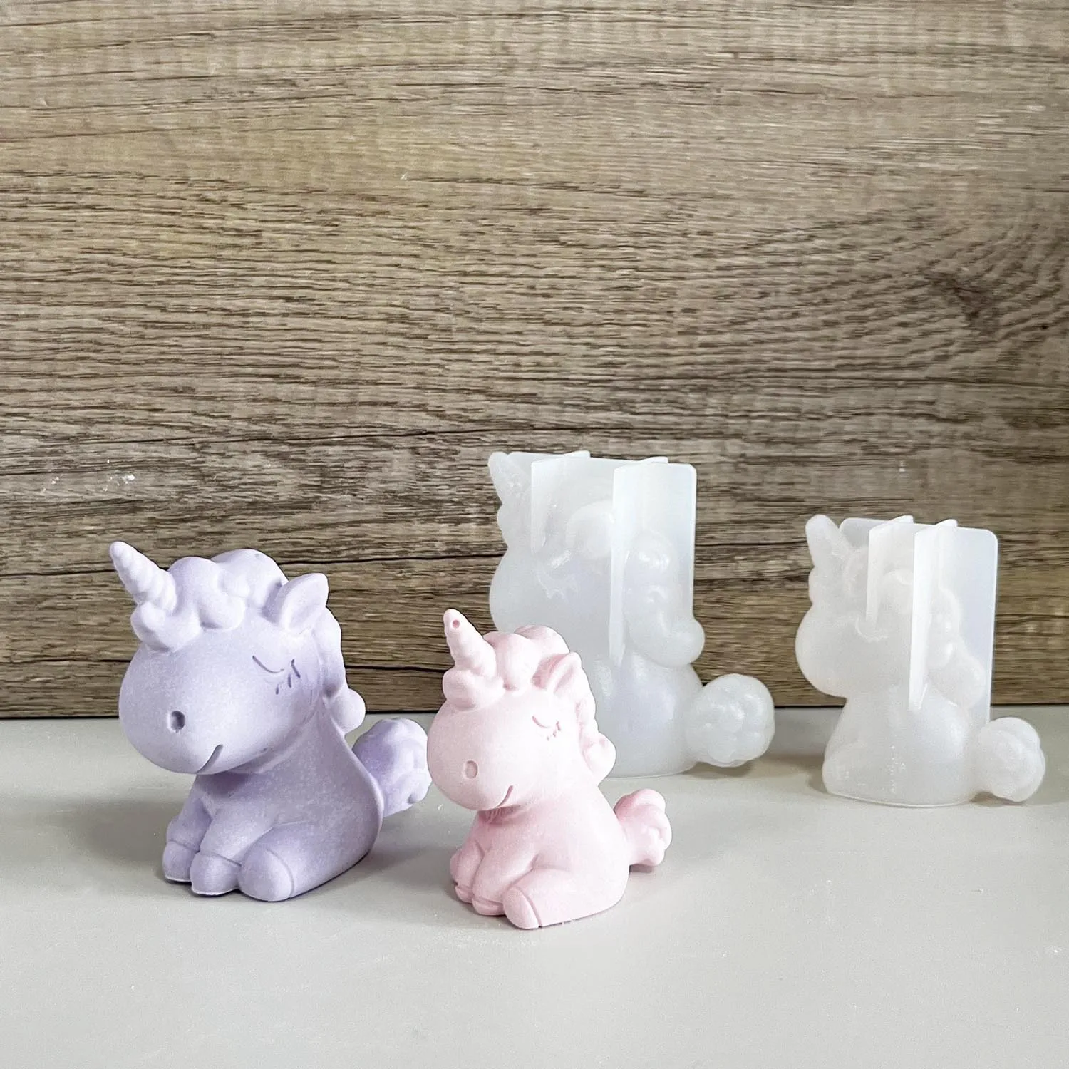 Candle Making Accessories - 3D Geometrik Silikon Unicorn Kedi Geyik