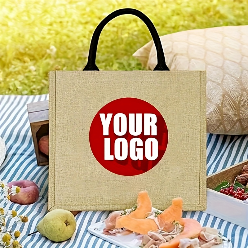 Jute Bag Packaging - Kişiye Özel Jüt Bez Çanta, Büyük