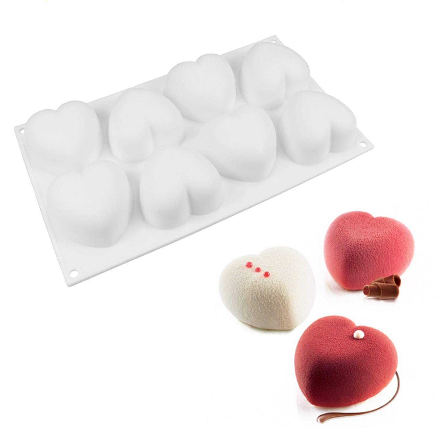 Candle Making Accessories - Aşk Kalp Silikon Sabun Kalıp El