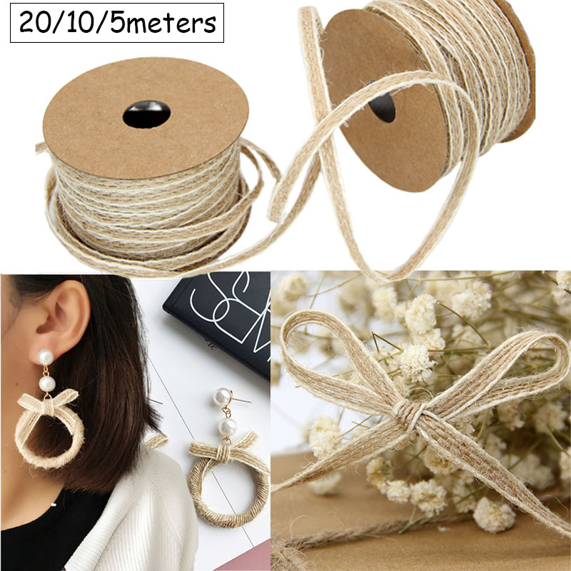 Jute Bag Packaging - 20/10/5 M Doğal Jüt Halat Kordon