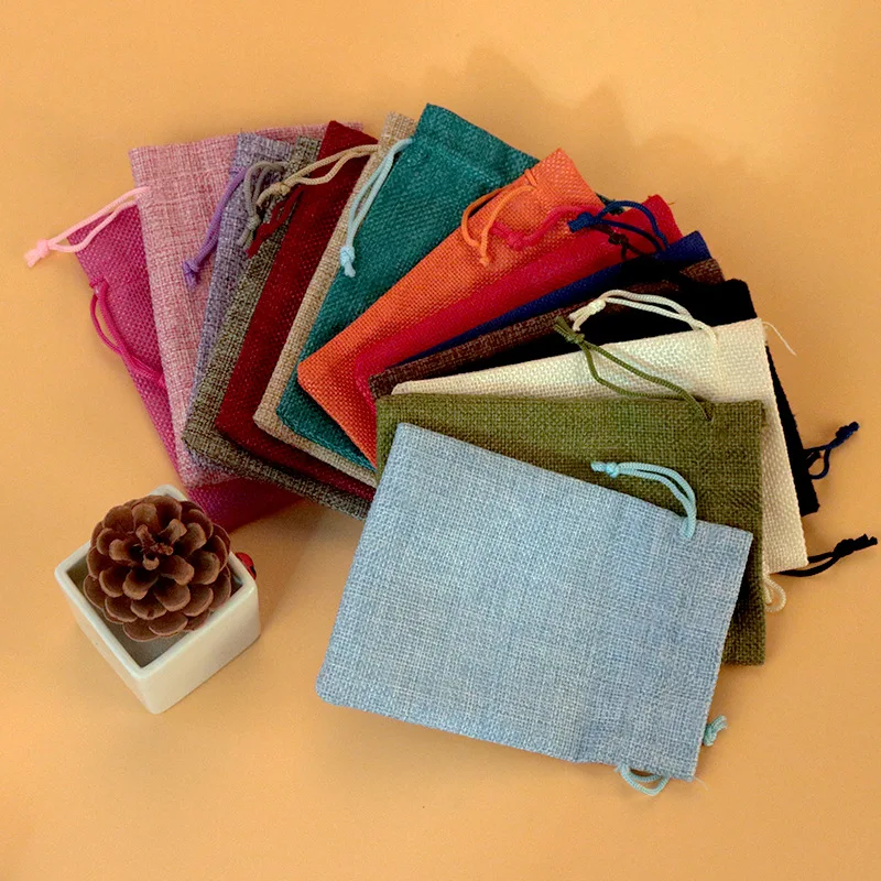 50 adet/grup 7x9 9x12 10x14 13 - Jute Bag Packaging incelemesi ve fiyatı